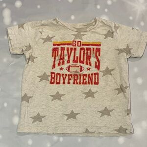 Gray Star Kids Tee with Red Graphic